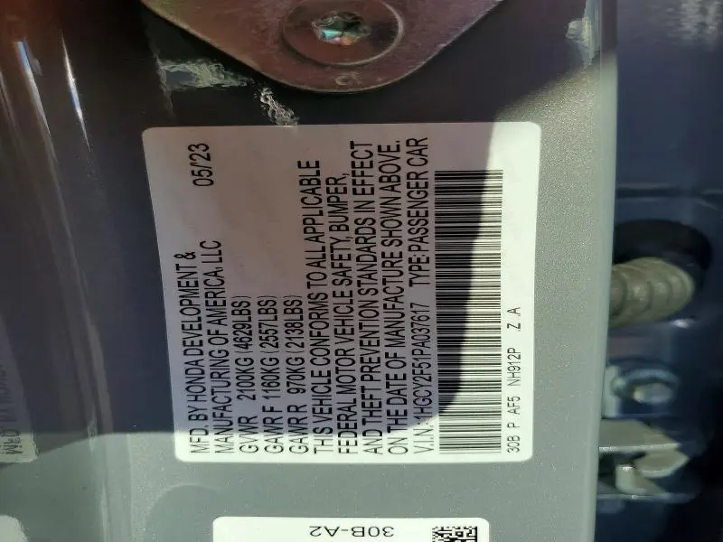 2023 HONDA ACCORD HYBRID SPORT  