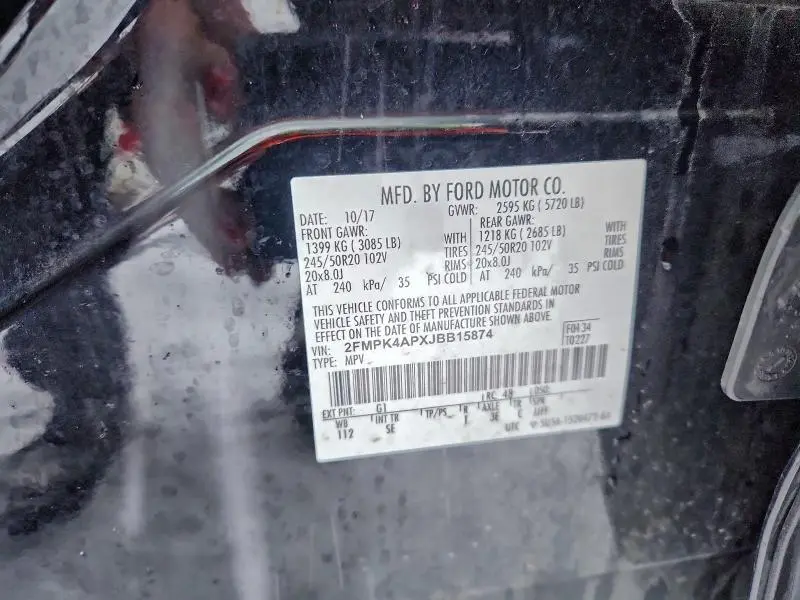 2018 FORD EDGE SPORT  