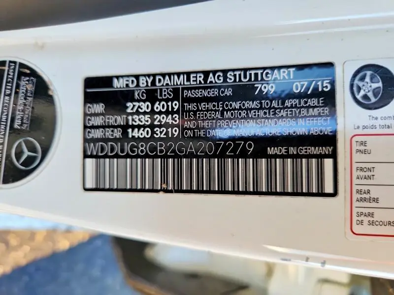 2016 MERCEDES-BENZ S 550  