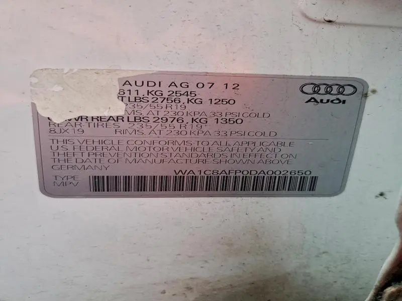 2013 AUDI Q5 PREMIUM HYBRID  