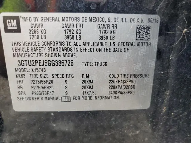2016 GMC SIERRA K1500 DENALI  