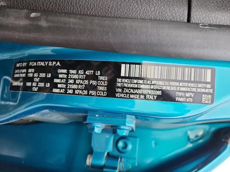 2019 JEEP RENEGADE LATITUDE  