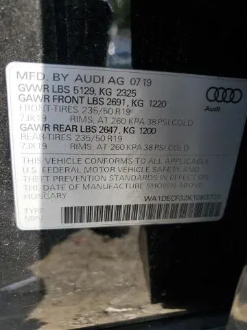 2019 AUDI Q3 PREMIUM S LINE  