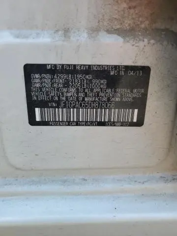 2013 SUBARU IMPREZA PREMIUM  