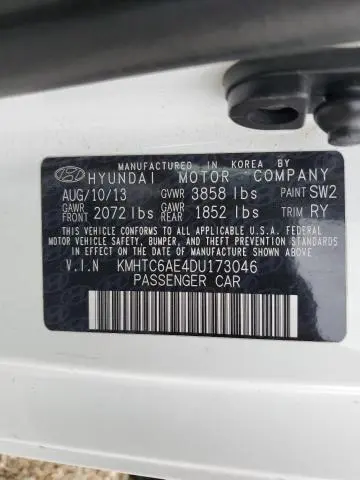 2013 HYUNDAI VELOSTER TURBO  