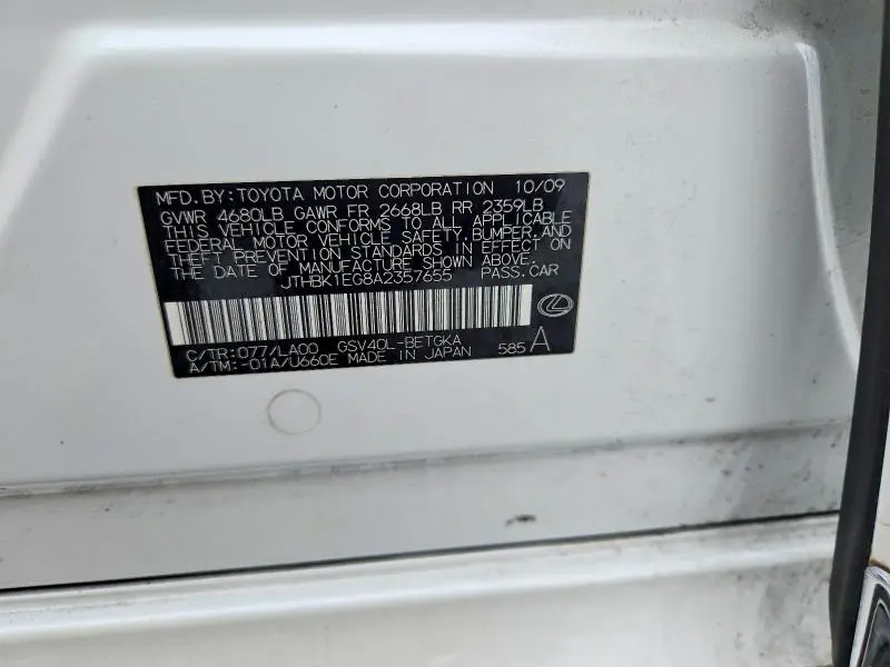 2010 LEXUS ES 350   