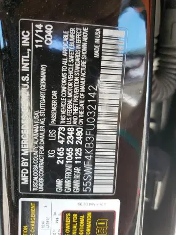 2015 MERCEDES-BENZ C 300 4MATIC  