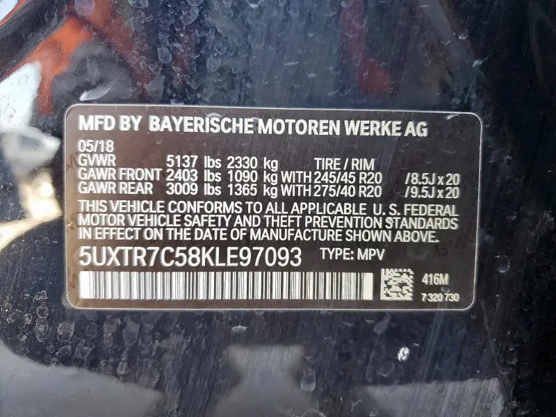 2019 BMW X3 SDRIVE30I  