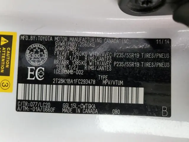 2015 LEXUS RX 350 BASE  