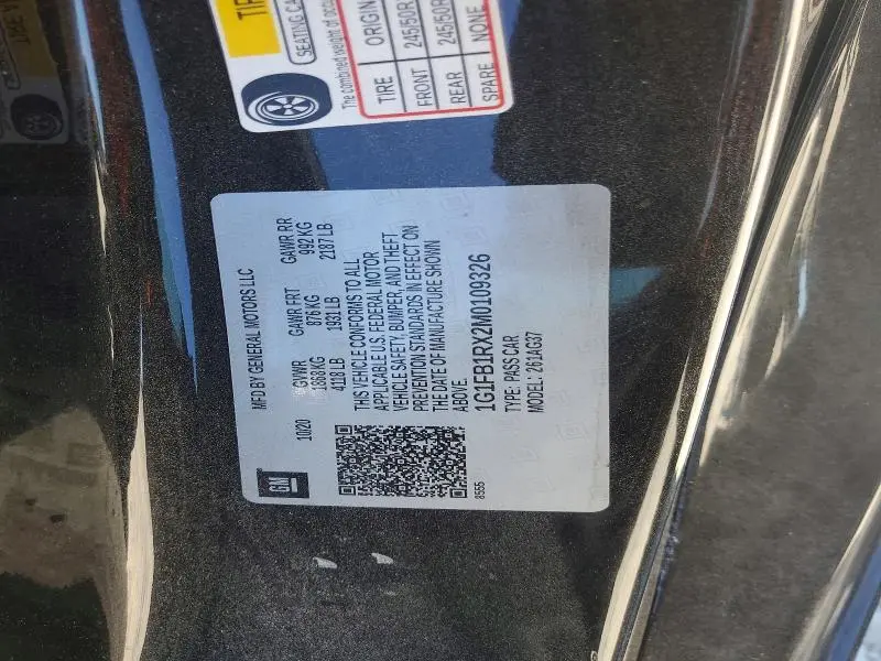 2021 CHEVROLET CAMARO LS  