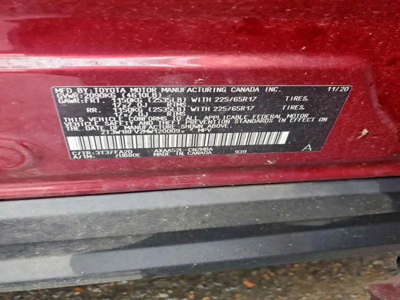 2021 TOYOTA RAV4 XLE  