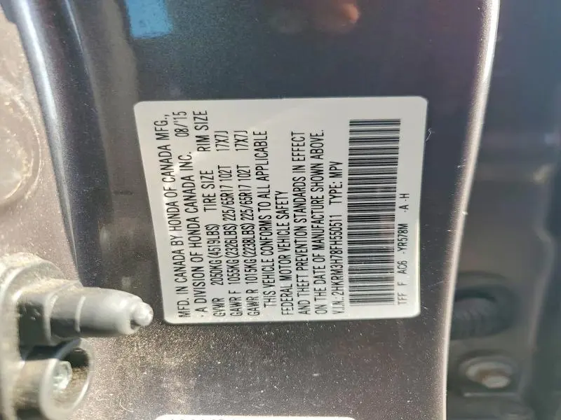 2015 HONDA CR-V EXL  