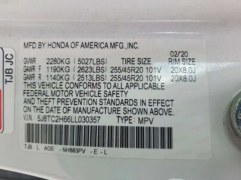 2020 ACURA RDX A-SPEC  