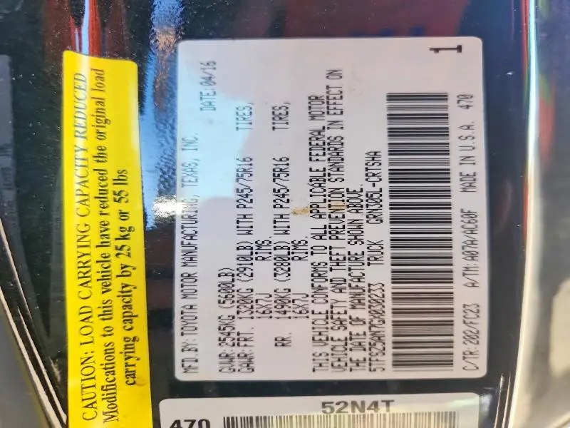 2016 TOYOTA TACOMA SR5 V6  