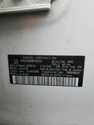 2021 SUBARU OUTBACK LIMITED XT  