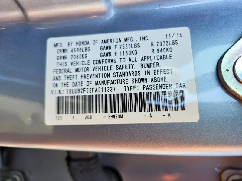 2015 ACURA TLX TECH  