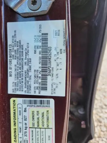 2017 FORD FUSION SE HYBRID  