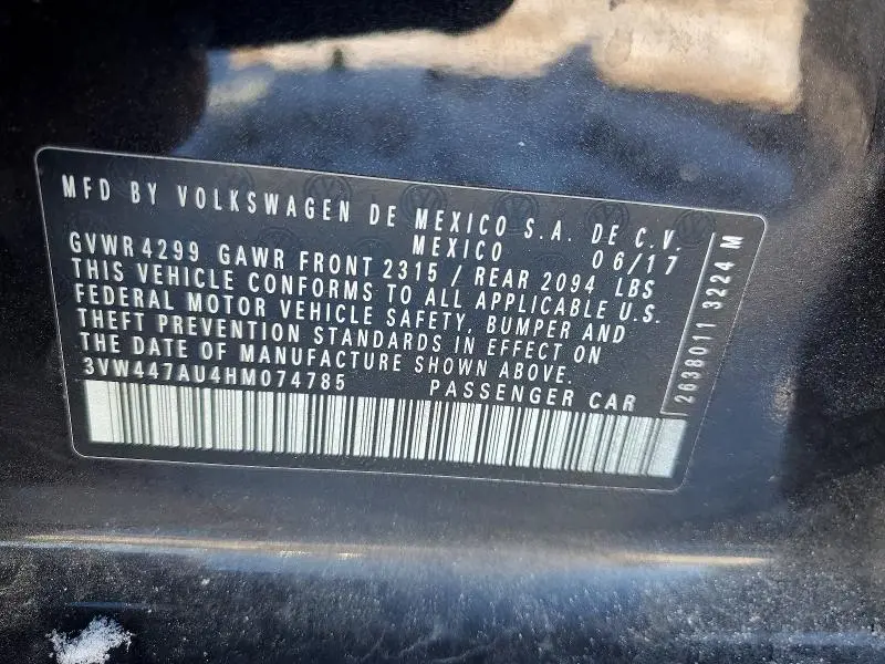 2017 VOLKSWAGEN GTI S/SE  