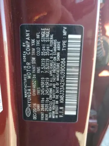 2017 HYUNDAI TUCSON LIMITED  