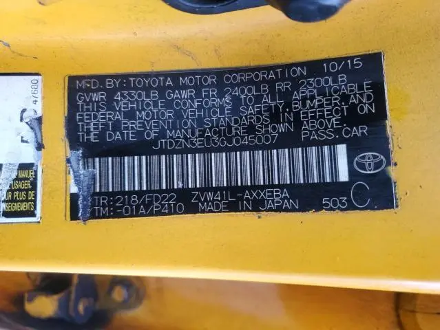 2016 TOYOTA PRIUS V