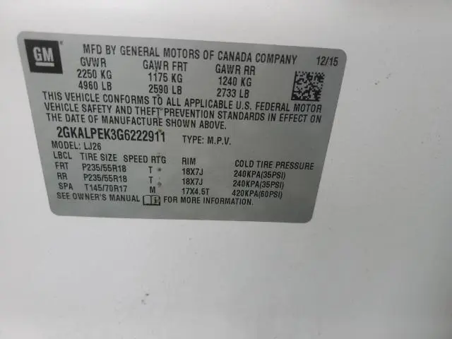 2016 GMC TERRAIN SLT  