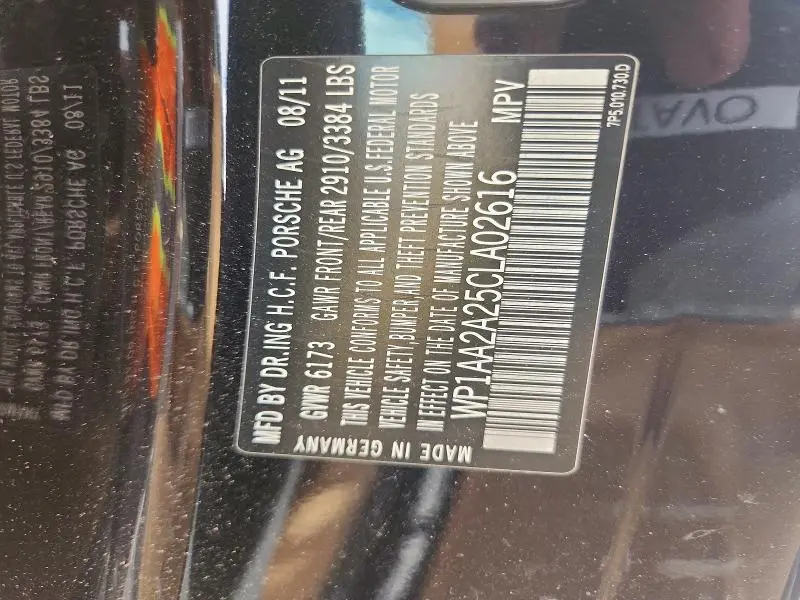 2012 PORSCHE CAYENNE   