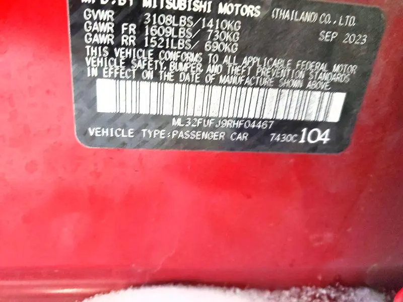 2024 MITSUBISHI MIRAGE G4 ES  