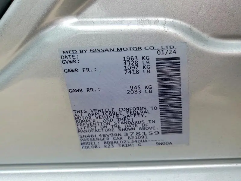 2024 NISSAN ALTIMA 2.5 S  