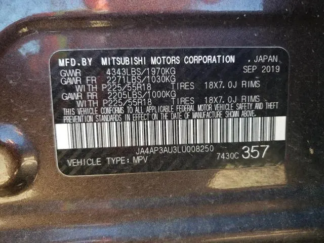 2020 MITSUBISHI OUTLANDER SPORT ES  