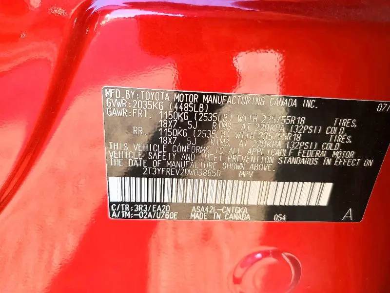 2013 TOYOTA RAV4 LIMITED  