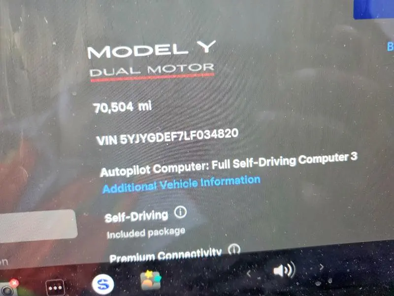 2020 TESLA MODEL Y   