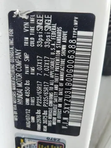 2013 HYUNDAI SANTA FE SPORT   