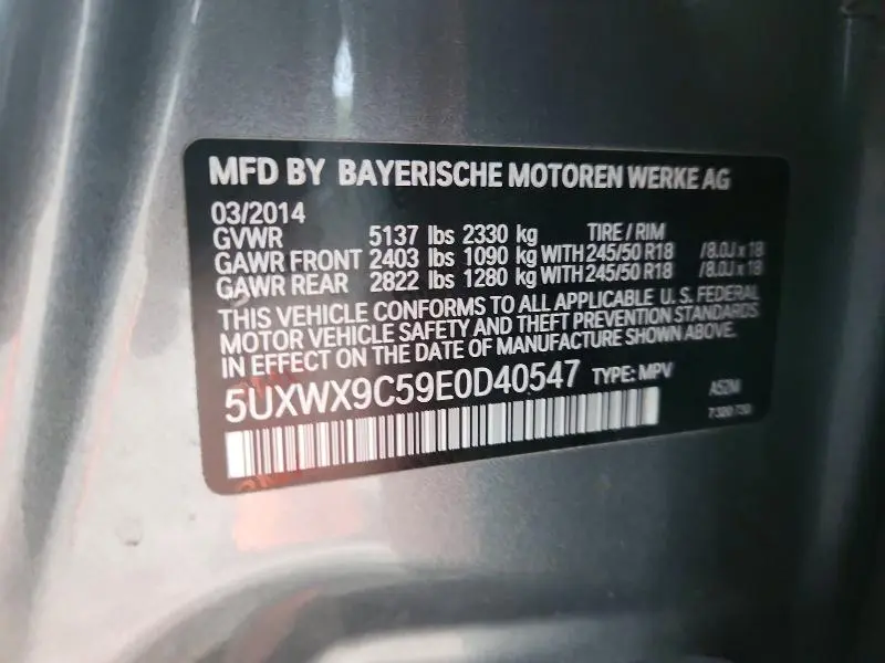 2014 BMW X3 XDRIVE28I  
