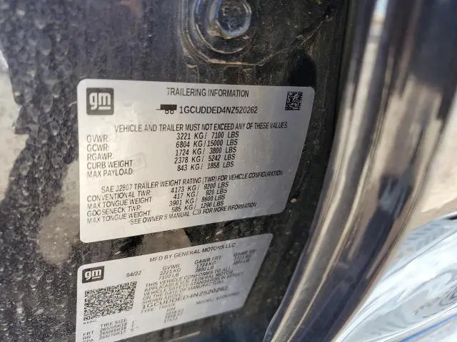 2022 CHEVROLET SILVERADO K1500 LT  