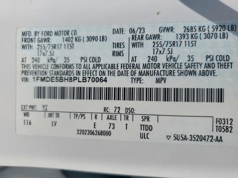 2023 FORD BRONCO BASE  