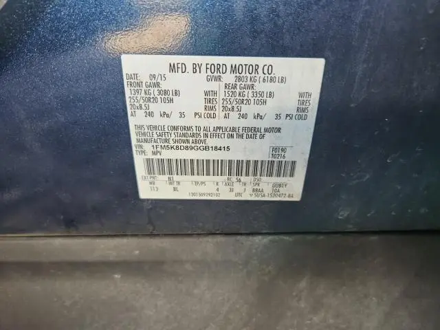 2016 FORD EXPLORER XLT  