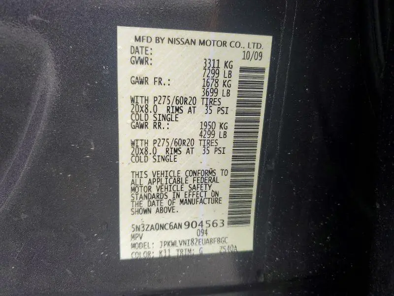 2010 INFINITI QX56 BASE  