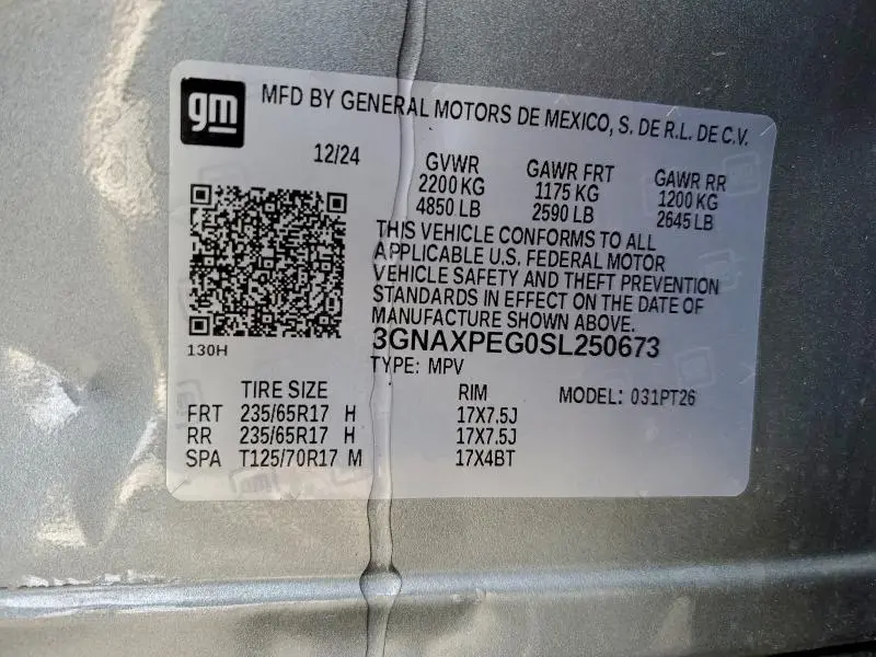 2025 CHEVROLET EQUINOX LT  