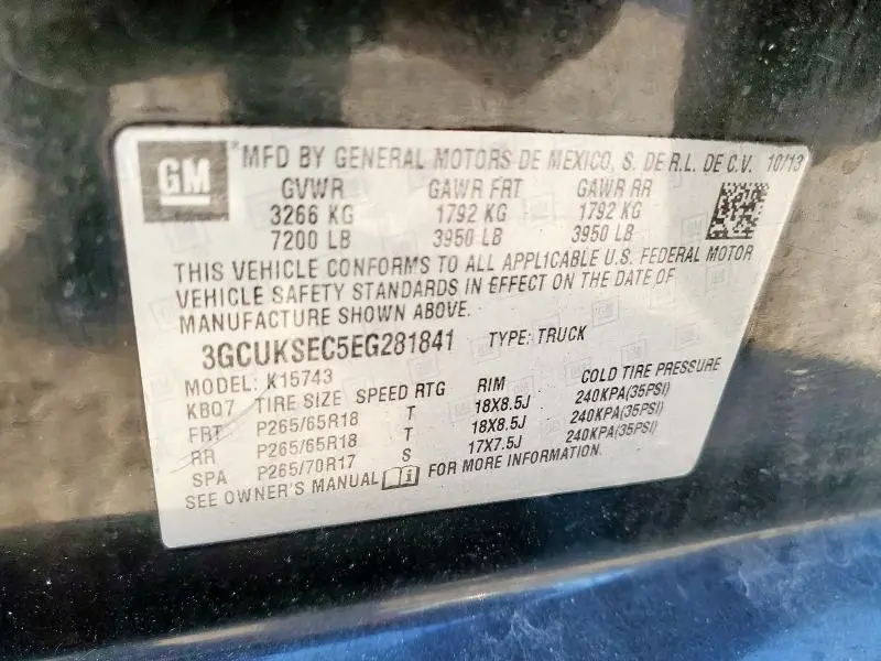 2014 CHEVROLET SILVERADO K1500 LTZ  