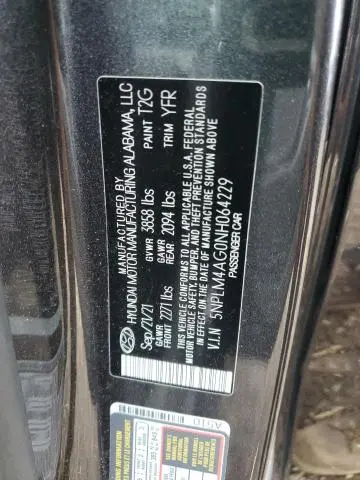 2022 HYUNDAI ELANTRA SEL  