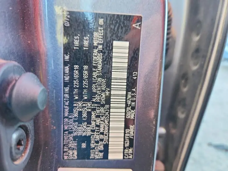 2021 TOYOTA HIGHLANDER L  