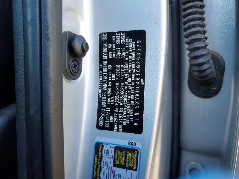 2012 KIA SORENTO EX  