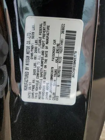 2011 INFINITI G37 BASE