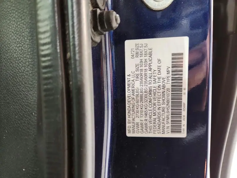 2022 HONDA ODYSSEY EX  