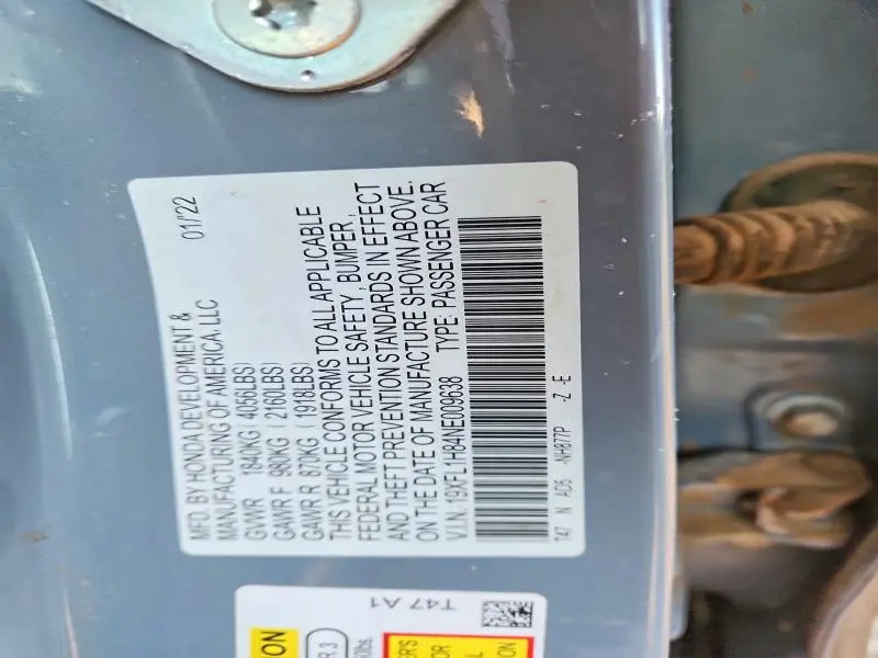 2022 HONDA CIVIC SPORT TOURING  