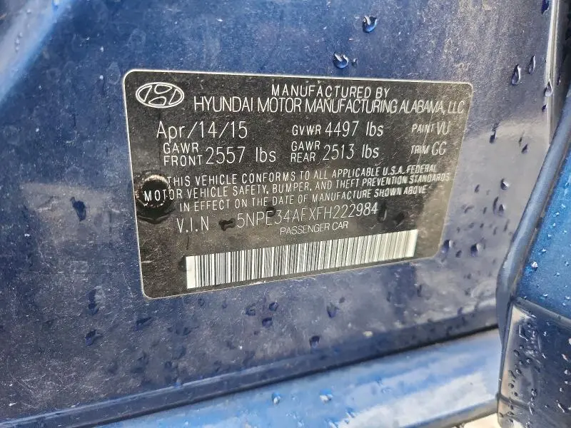 2015 HYUNDAI SONATA SPORT  