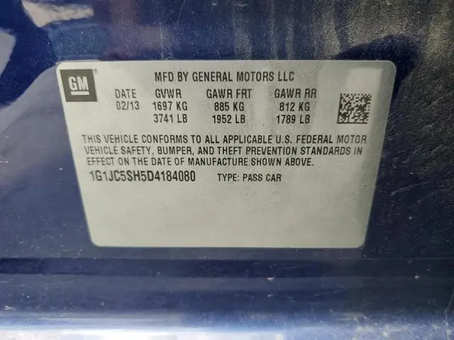 2013 CHEVROLET SONIC LT  