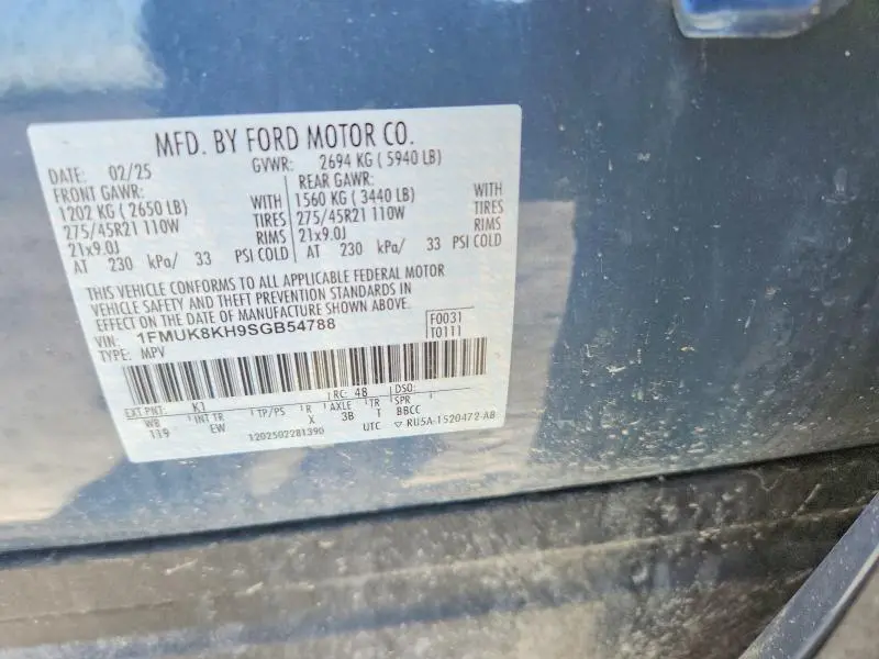 2025 FORD EXPLORER ST-LINE  