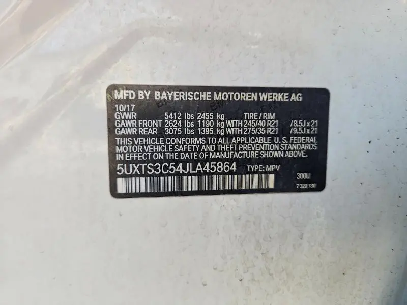 2018 BMW X3 XDRIVEM40I  