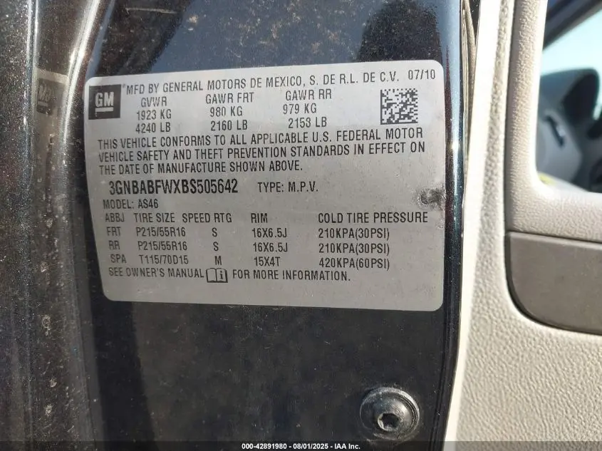 2011 CHEVROLET HHR LT